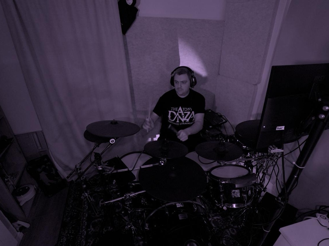 Bill Maries Playing Drums